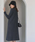 【安田美沙子さん着用】リブ切替ニットワンピース